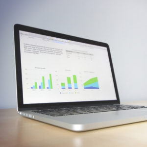 computer laptop QuickBooks charts