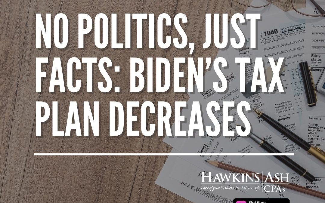 No Politics, Just Facts: Biden’s Tax Plan Decreases
